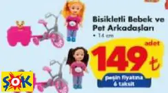 GOKİDY BİSİKLETLİ BEBEK VE PET ARKADAŞLARI OYUNCAK